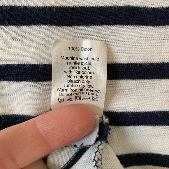 J. Crew Striped 3/4” Sleeve Top - Picture 5 of 8